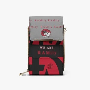 WE ARE RAMILY (WSSU-INSPIRED) MOBILE CROSSBODY BAG (RED/BLACK)