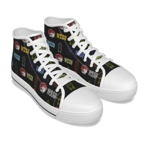 CLOCKTOWER (WSSU-INSPIRED) HIGH TOPS - CANVAS SHOES - BLACK 