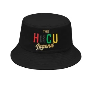 HBCU LEGEND- HBCU Hat Collection- BUCKET HAT (BLACK) 