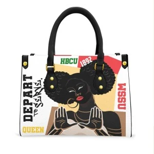DEPART TO SERVE Ws UP (WSSU-Inspired) WOMEN'S HANDBAG (white) 