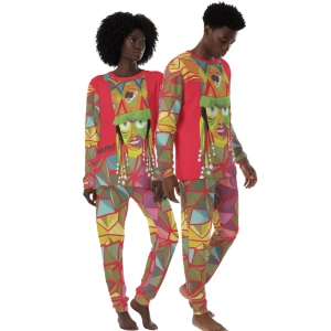 Bermuda Gombey AYO! Unisex Adult Pajama Set (Red) 