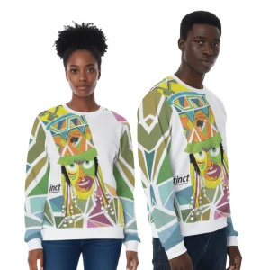 Bermuda Gombey Ayo! (white) Unisex Christmas Sweater